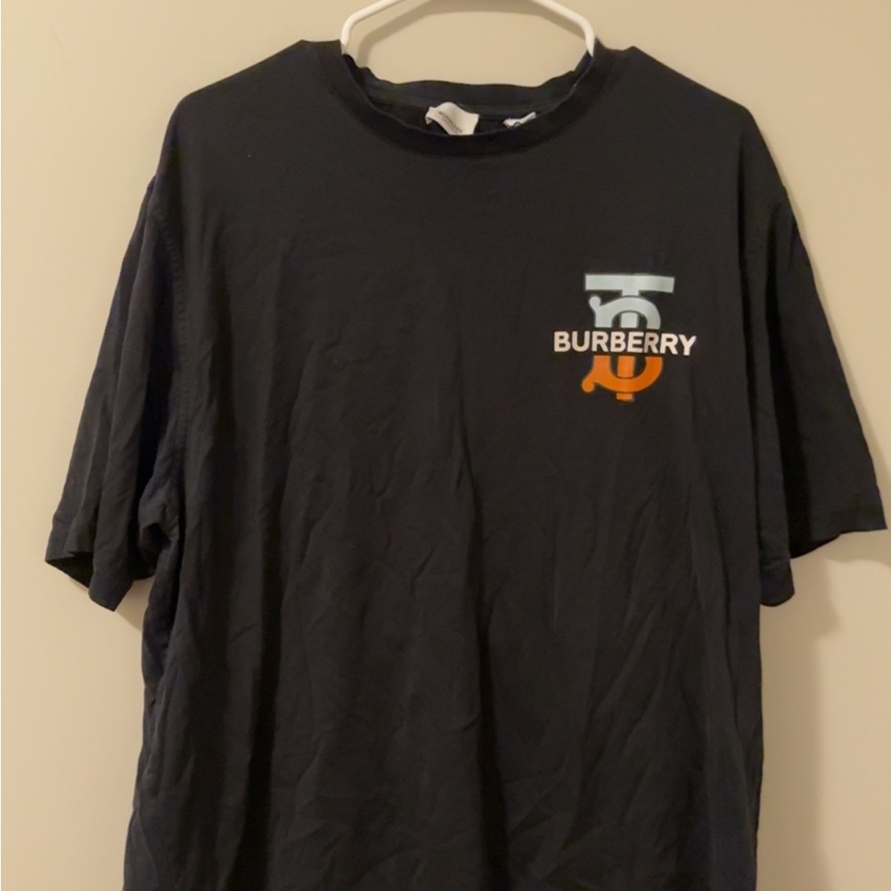 Burberry Black Short Sleeve Tee Casual Cotton